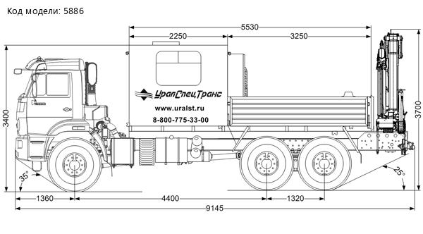 Грузопассажирский автомобиль (ГПА) 5453 с КМУ ИМ-95