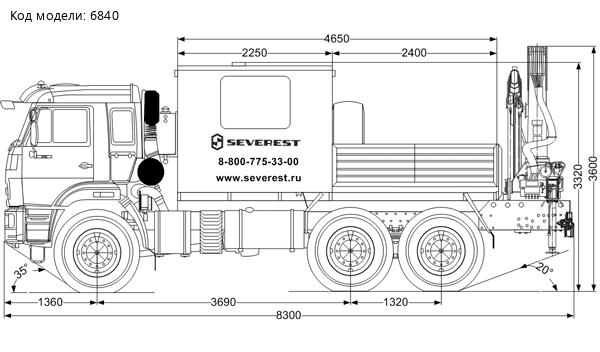  (ГПА) УСТ 5453 с КМУ ИМ-150N на шасси Камаз 43118-50 сп.м
