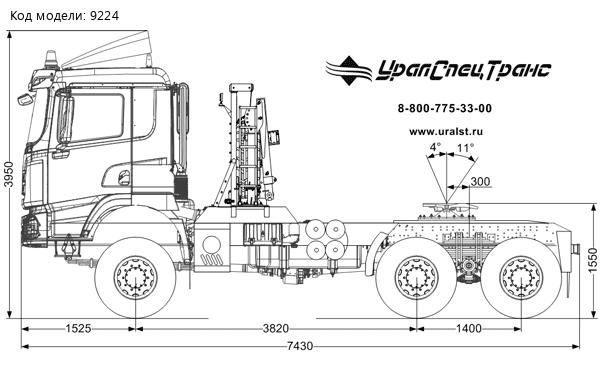 Седельный тягач УСТ 5453 на базе SHACMAN SX42586V385