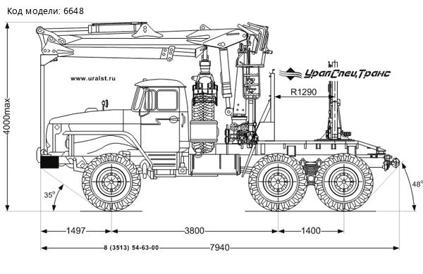 Лесовозный тягач Урал с Epsilon M100L97