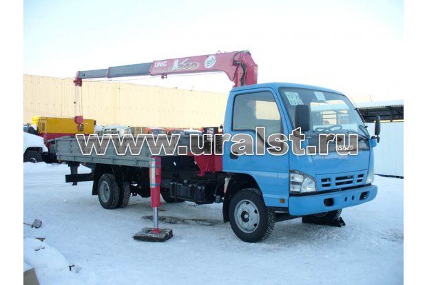 Бортовой автомобиль ISUZU NQR 75R с КМУ UNIC-343