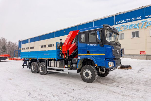 Бортовой автомобиль, УСТ 5453 с КМУ ИМ-320 SHACMAN (ШАКМАН) SX32586V385 (6х6) КБ 4575