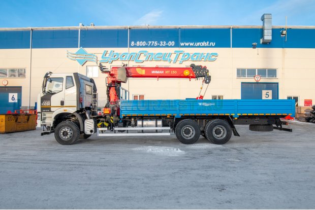  Автомобиль бортовой с КМУ ИТ-150 (тросовый) УСТ 5453 FAW 3250 (6х4)