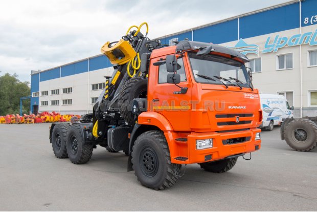 Седельный тягач с КМУ ОМТЛ-120-02 УСТ 5453 Камаз-43118-50