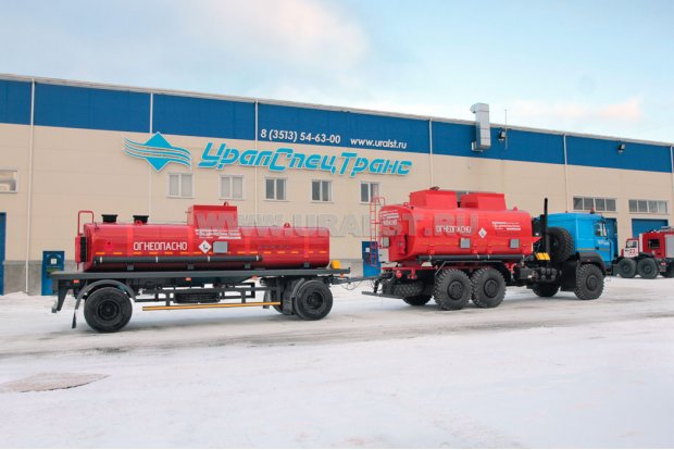Автоцистерна АЦ-20-2 УСТ-5453 Урал 63701М + Прицеп цистерна ПЦ 15-21Д УСТ-94651