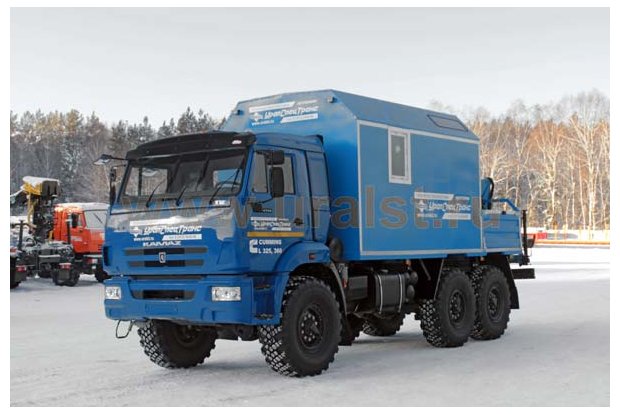 Фургон Камаз с краном-манипулятором ИМ-25