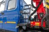 Транспортное положение лестницы, площадка обслуживания КМУ