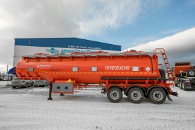 Полуприцеп цистернf для ГСМ (бензовозы) безрамная для вездеходов ППЦ 40К-32-4 УСТ 9465 ССУ 1450 